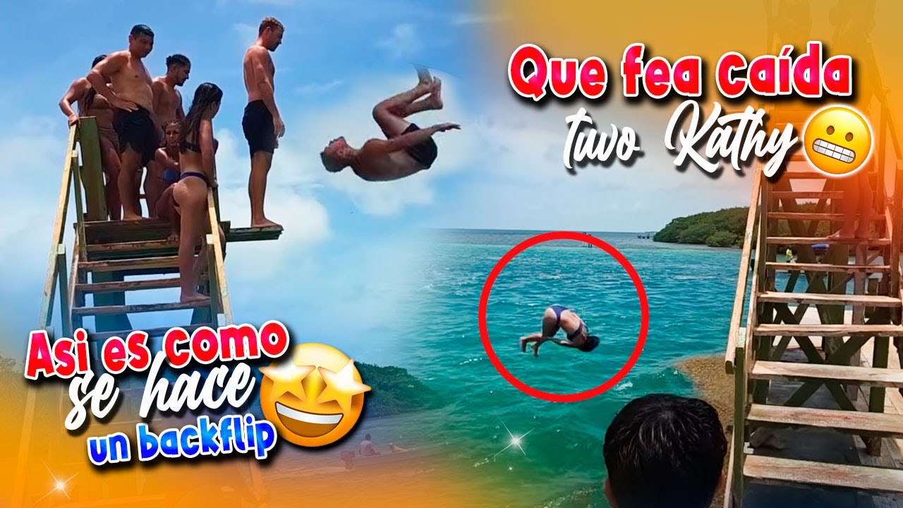 Kathy cayo muy mal en el agua y se golpeo😳 El Gringo nos enseñara la técnica de  como se hace👋🏾