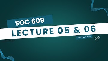 SOC609 || LECTURE 05 & 06 || QUALITATIVE VS QUANTITATIVE RESEARCH METHODS || SHORT LECTURES