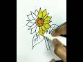 Draw easy sunflowerforkidsandchildren bavartz rb