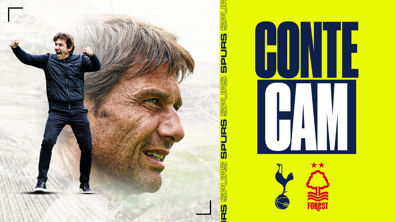 Antonio Conte's touchline CELEBRATIONS | CONTE CAM | Spurs 3-1 Nottingham Forest