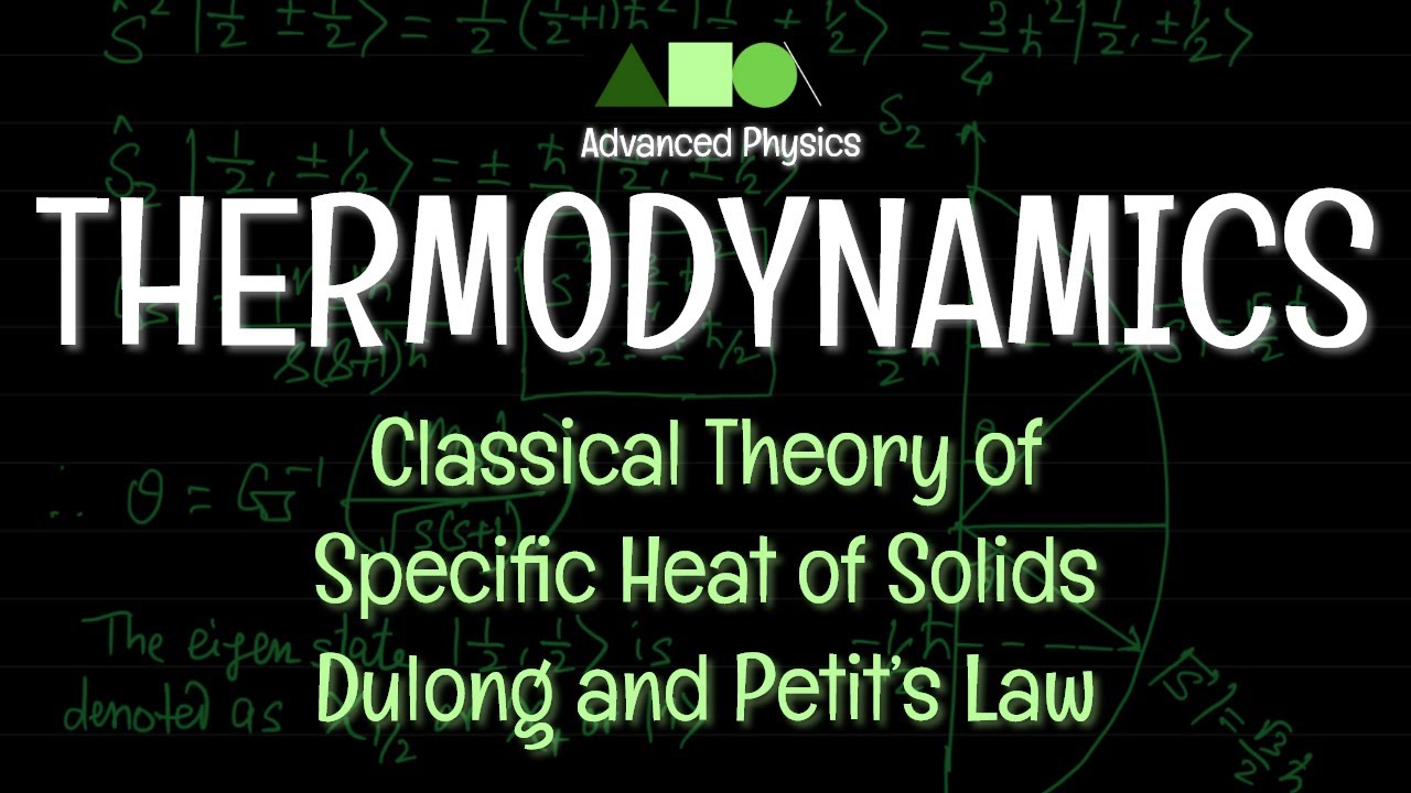 Thermal Physics/Thermodynamics - Classical Theory of Specific Heat of Solids/Dulong and Petit’s Law