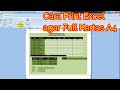 Cara Print Excel agar Full Kertas A4