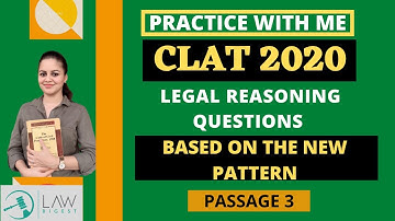CLAT 2020 | Legal Reasoning Questions | CLAT New Pattern