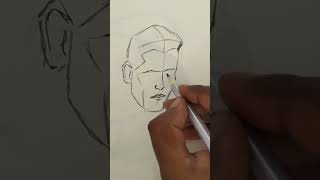 Basic Face Stracture Sketch #shorts #drawing #youtubeshorts #artist #pencildrawing
