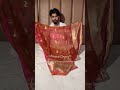 Rani Orange Mashru Dhoop Chaon Pure Tissue Silk Banarasi Saree Add Ons- Ready To Wear -