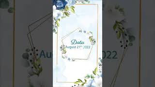 CINEMATIC SAVE THE DATE || WHATSAPP INVITATION CARD || ADOBE AFTER EFFECTS 2022 || APVL INDIA