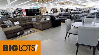 BIG LOTS FURNITURE SOFAS HOME DECOR - SHOP WITH ME SHOPPING STORE WALK THROUGH 4K