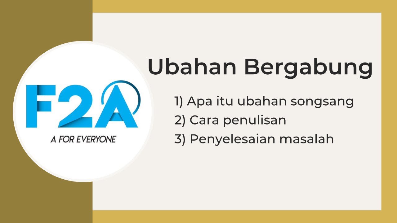 Ubahan Bergabung - Penerangan Terperinci + Latihan Buku Teks