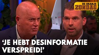 Discussie tussen Jack en Rutger bij De Oranjezondag: 'Je hebt desinformatie verspreid!'