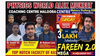 PWAM MEGA SCHOLARSHIP TEST🤯 FAREEN 2.0 MEGA SCHOLARSHIP TEST BY ALEX MUKEET🤯 PWAM COACHING CENTRE