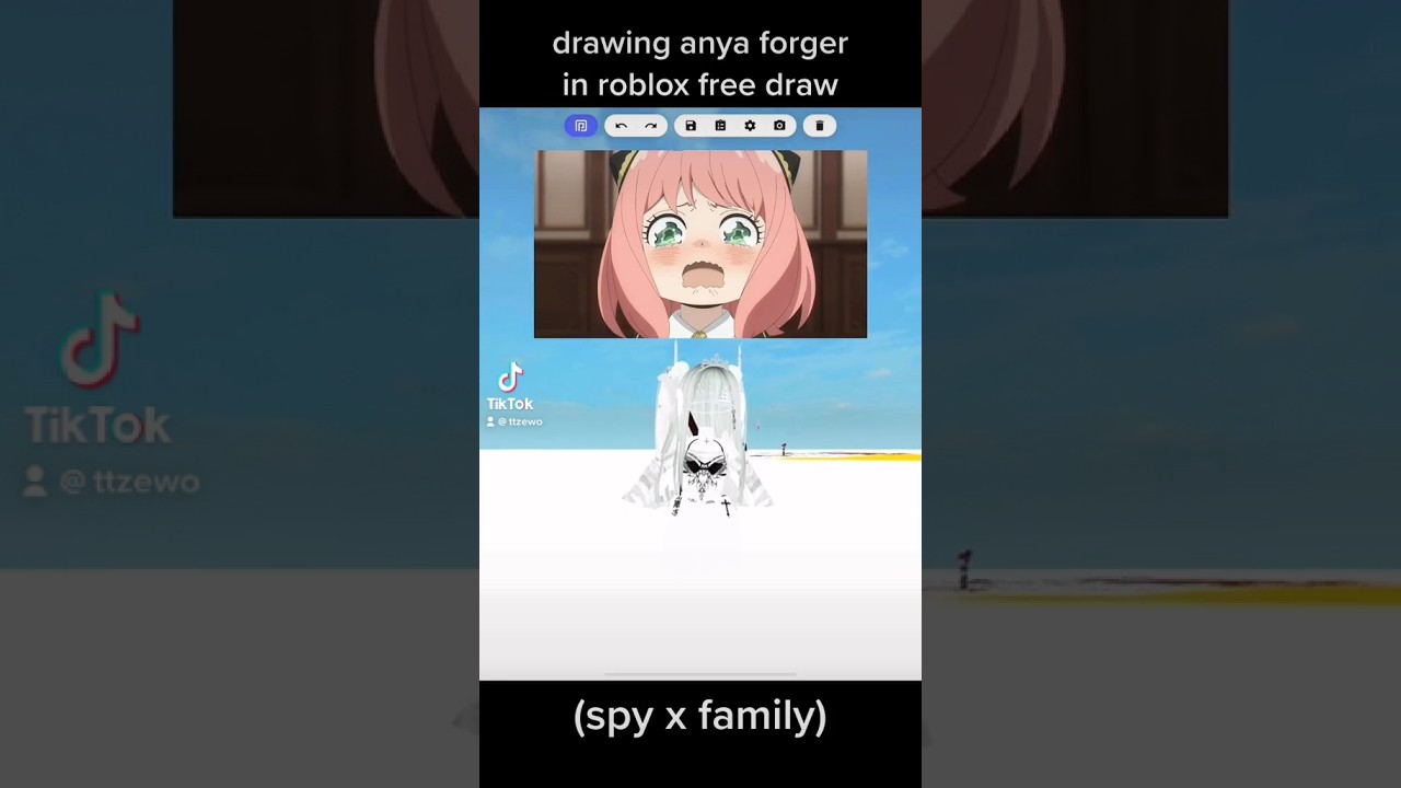 How to draw Anya Forger in Roblox Starving Artist  #AXERYTGAMING#starvingartist #roblox 