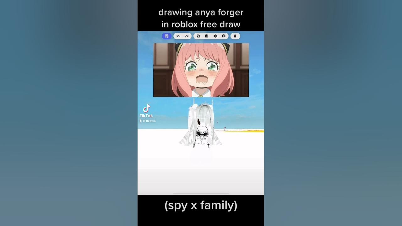 How to draw Anya Forger in Roblox Starving Artist  #AXERYTGAMING#starvingartist #roblox 