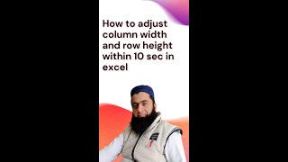 How to adjust column width and row height within 10 sec in excel | Virtual Dost screenshot 1