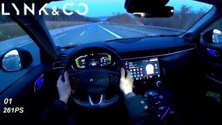 2022 LYNK & CO 01 PHEV 261 PS NIGHT POV DRIVE WÜRZBURG TOP SPEED AUTOBAHN (60 FPS)