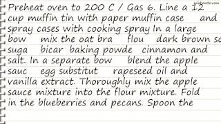 Recipe Oat Bran Blueberry Muffins