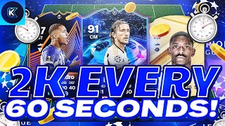 OMG 2K EVERY 60 SECONDS EAFC 24 BEST TRADING METHOD (EA FC 24 SNIPING FILTERS & FLIPPING)