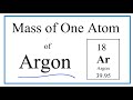 Calculating Atomic Mass and Moles