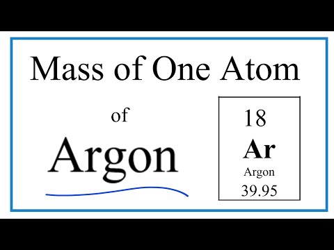 Vídeo: Quantos moles existem em Argon?