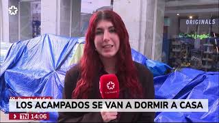 ⚠️ Unsustainable situation at Puerta del Sol, where one of the campers had to be arrested.