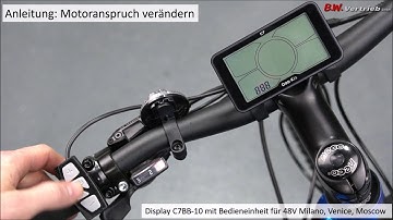 NCM E-Bike Motoranspruch am Display verändern / Elektrofahrräder