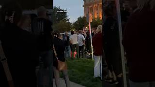 Brawl breaks out as hundreds attend Charlie Kirk vigil
