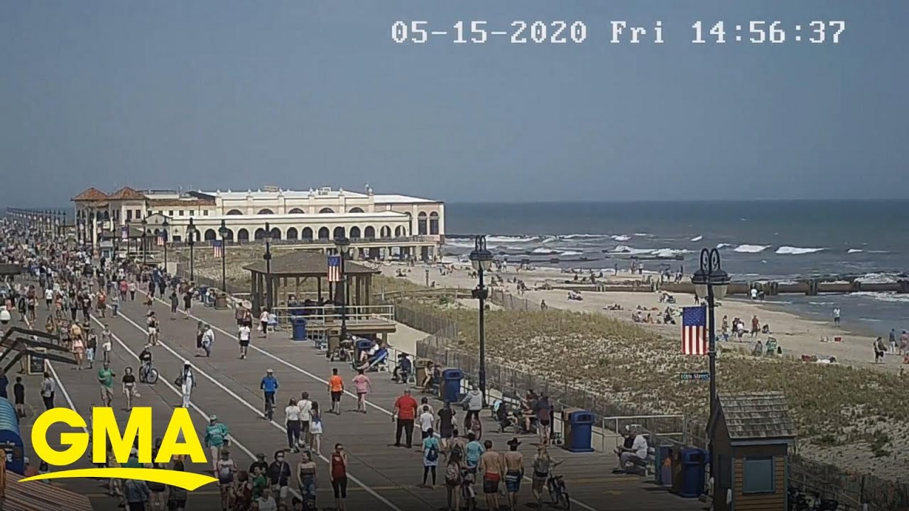 Jersey Shore timelapse shows crowds on boardwalk l GMA Digital