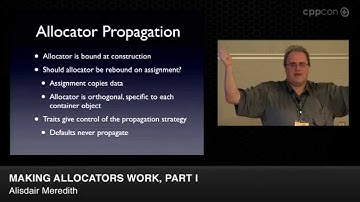 CppCon2014: Alisdair Meredith "Making Allocators Work, Part I"