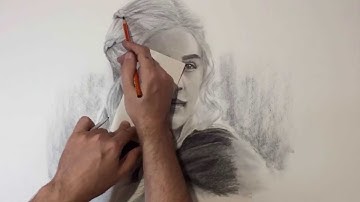 Khaleesi (Daenerys Targaryen) - Charcoal Portrait Time Lapse