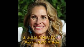 TOP 10 RICHEST ACTRESSES IN THE WORLD 🔥 ! #shorts #rich #actress #jessicaalba #hollywood #actresses