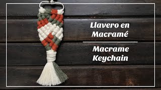 DIY llavero en macramé/ DIY macrame keychain