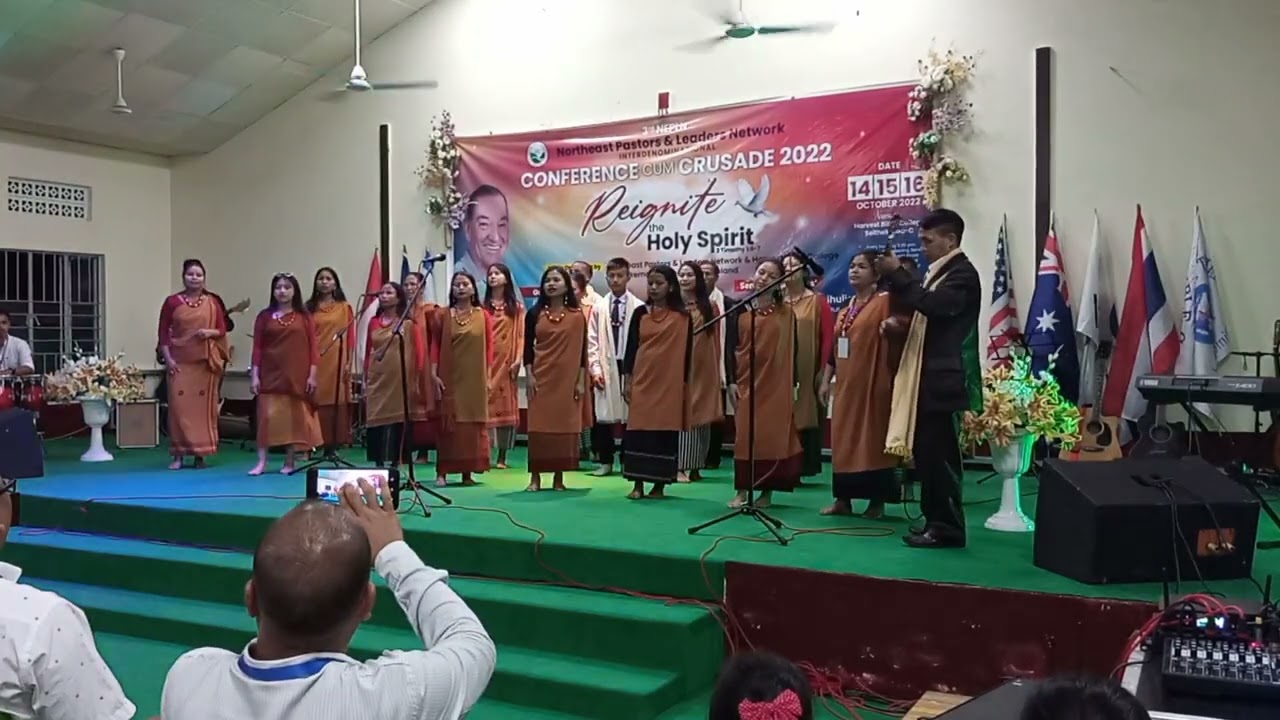 Shillong khasi tribe performing gospel song at  Dimapur/ harvest bible college,,,, pastor conference