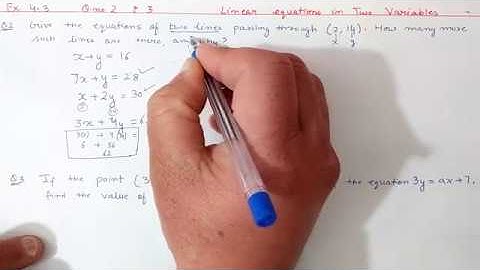 Chapter:4 Ex.4.3 ( Q.1,2,3,4,5 ) Linear Equations in Two Variables | Ncert Maths Class 9 | Cbse.