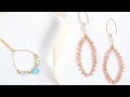 Gemstone Wire Wrapped Hoops (Oval) - Jewelry Making (Jewellery Making)