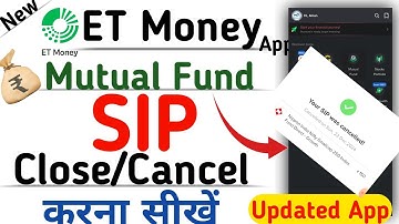 how to Close Mutual  Fund SIP Online By ET money App | SIP kaise band kare  et money app me 2025 |