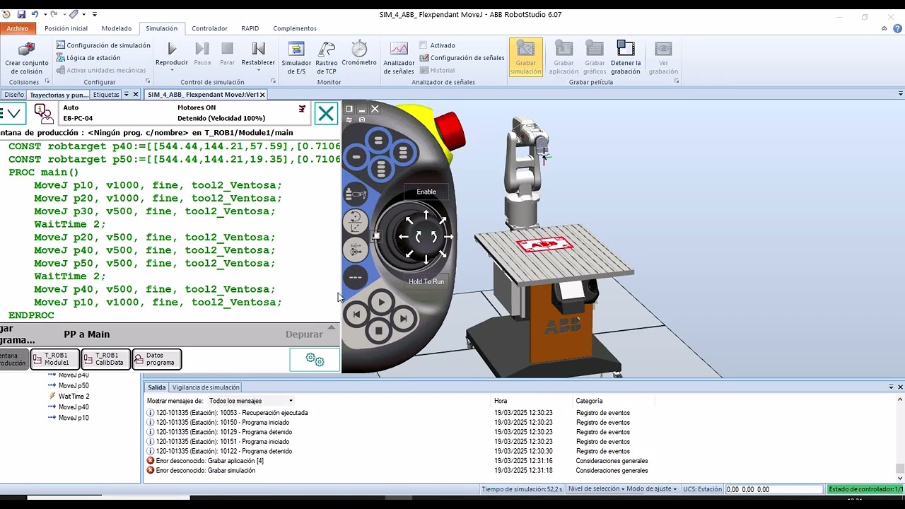 TAREA 6 SIM 4 ABB Flexpendant MoveJ