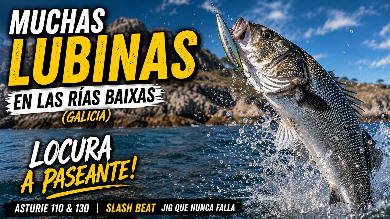 🎣 ¡LOCURA A PASEANTE! Muchas LUBINAS en las Rías Baixas | Asturie + Slash Beat
