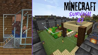 BASİT VE VERİMLİ KÖYLÜ FARMI MİNECRAFT SURVİVAL #7 #minecraft  #minecraftsurvival