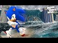 Sonic the hedgehog escapes a tsunami super storm gta 5 mods