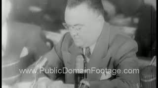 Organized Crime and Gambling Hearings with J Edgar Hoover 1951 archival footage