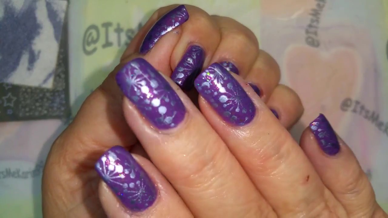 9. Purple and Silver Foil Nail Art - wide 1