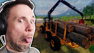 SIMULADOR DE LENHADOR - Lumberjack Simulator (Gameplay em Português PT-BR) #lumberjacksim screenshot 5