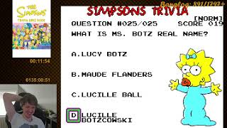 The Simpsons Trivia (SMS) - Full Playthrough
I was not prepared for the difficulty of these questions.
Watch me live at www.twitch.tv/bangerra The Simpsons Trivia (SMS) - Full Playthrough