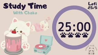 𝓜𝓪𝓬𝓪𝓻𝓸𝓷🥧 2HR Pomodoro timer 25/5 ×4 ⏳| Lofi | No Vocals | Study with me📚