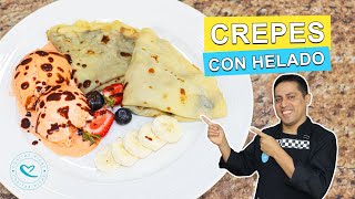 Deliciosos CREPES con Helado 😋🍦🥞 - FÁCIL / Cositaz Ricaz
