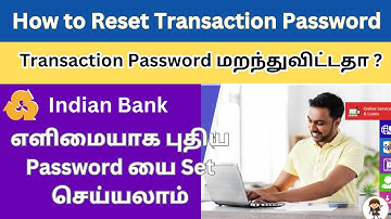 How to Reset Indian Bank Transaction Password Online in Tamil | CS Banking