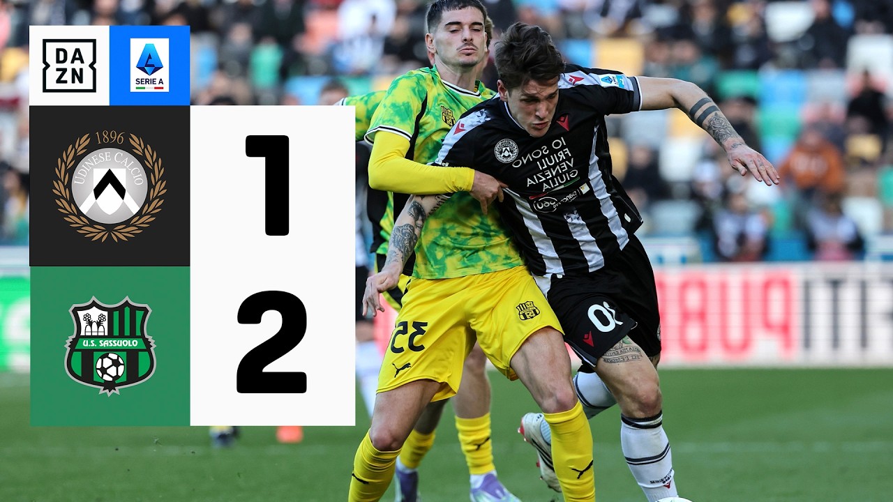 Udinese vs Sassuolo (1-2) | Resumen y goles | Highlights Serie A - YouTube