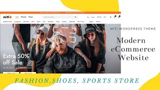 Fashion, Sports, Shoes eCommerce Website | Elementor WooCommerce Latest Theme | Miti WordPress Theme