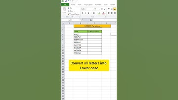 Convert all letters into lower case💯💫#exceltips #exceltricks #excelformula