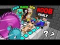 Minecraft - NOOB vs PRO vs HACKER vs GOD - HOW TO SAVE FAMILY OF NOOB? KILLER MACHINE Challenge!