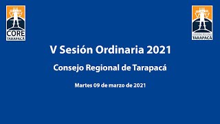 5a sesión ordinaria 2021 - Consejo Regional Tarapacá